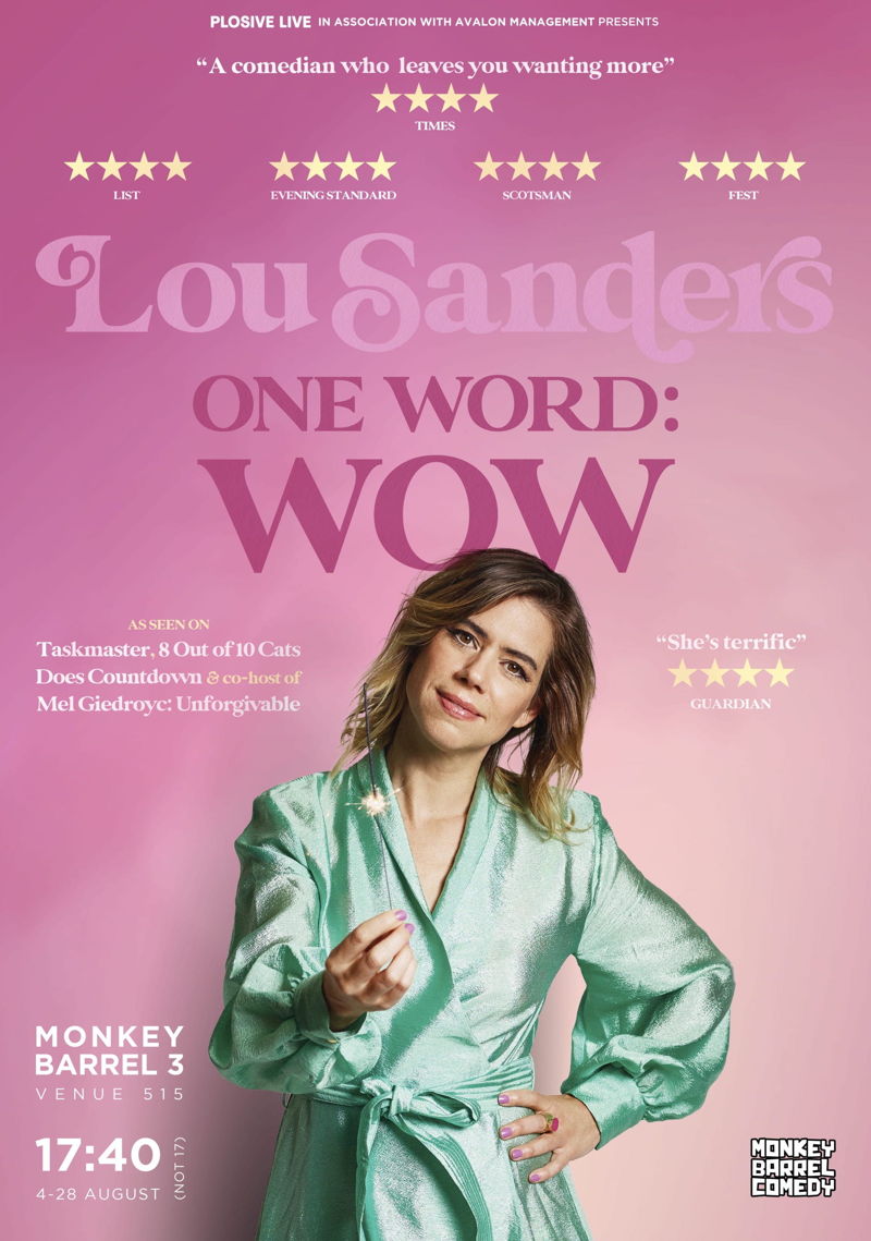 The poster for Lou Sanders: One Word: Wow
