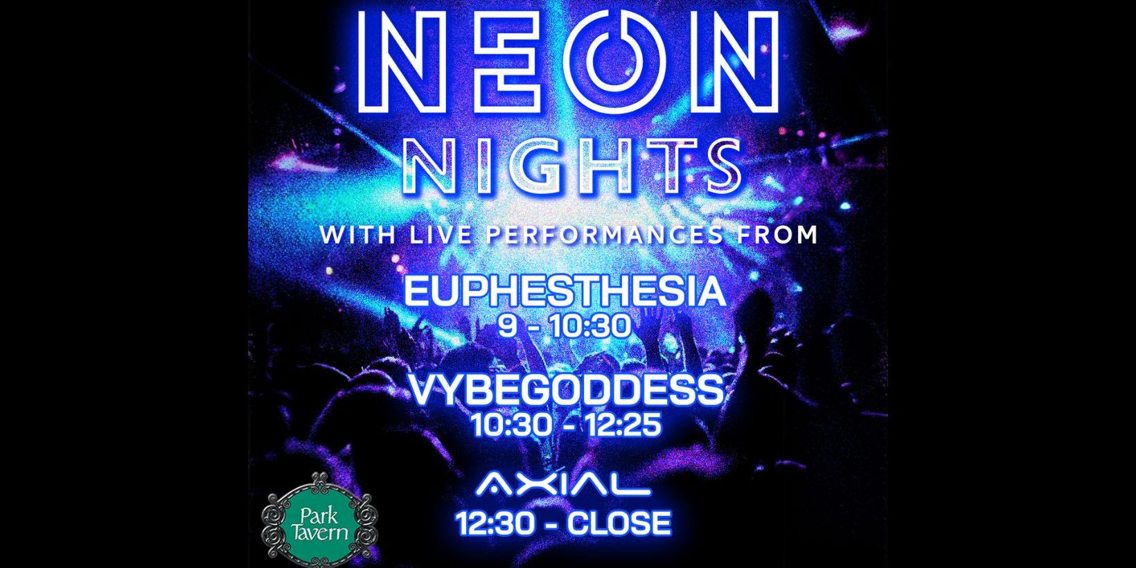 Neon Nights FREE DJ Dance Party With DJ Euphesthesia, DJ VybeGoddess, & DJ Axial promotional image
