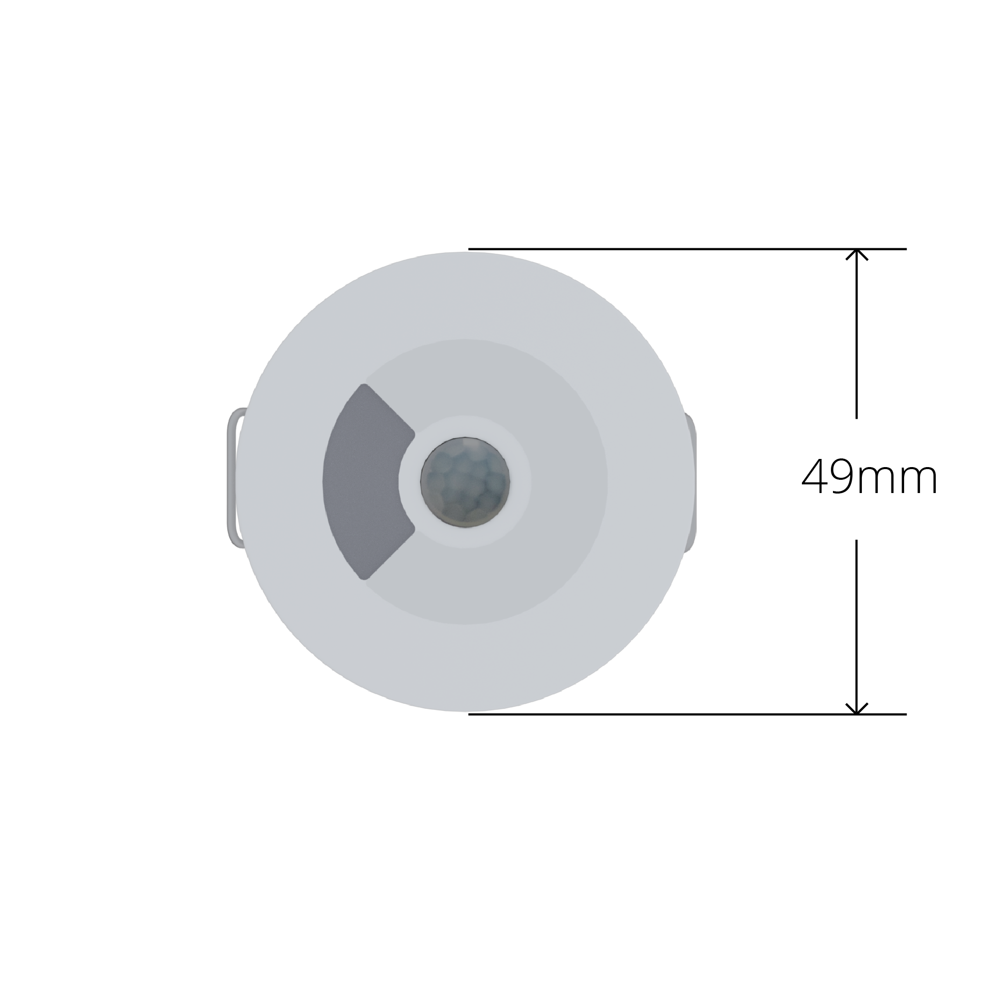 Black Faradite Motion Sensor 360 Volt Free dry contact connected cable