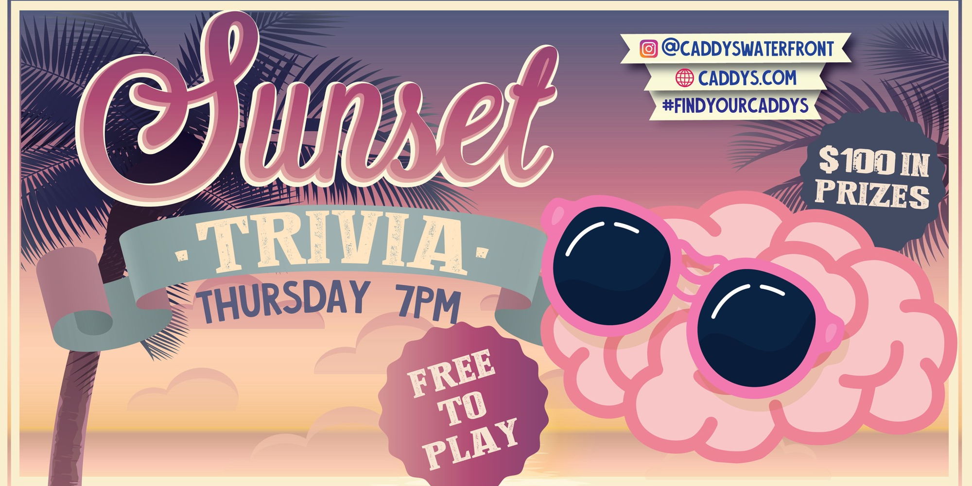 Sunset Trivia at Caddy's! promotional image