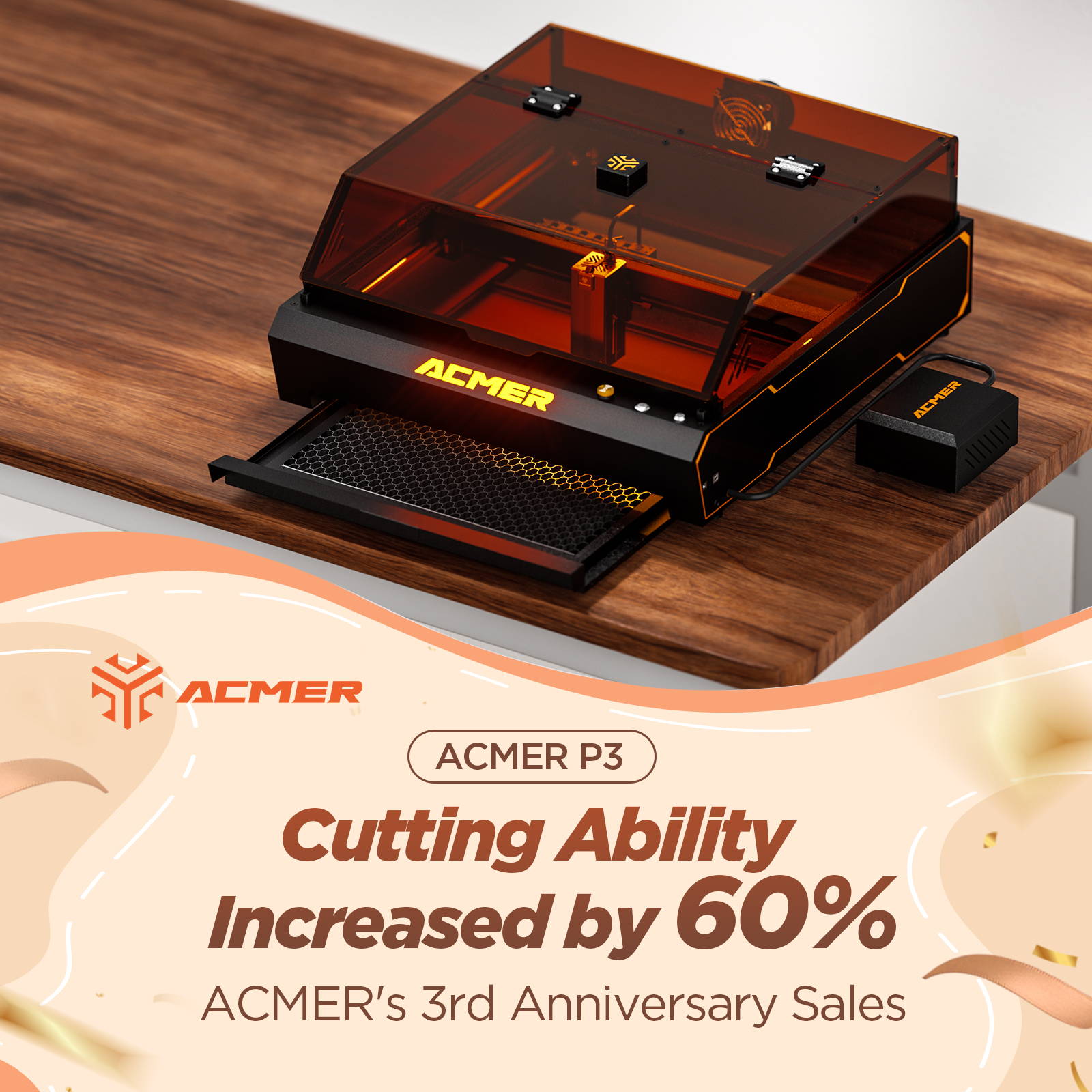 World's First Enclosed Dual Laser Engraver ACMER P3 will be Released Soon