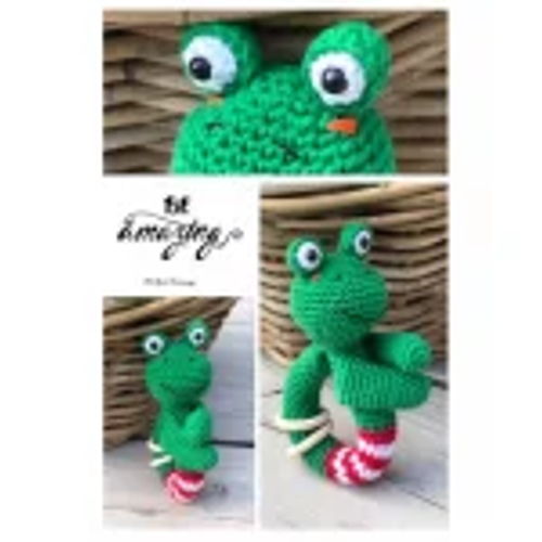 Crochet pattern Frog teether/ rattle