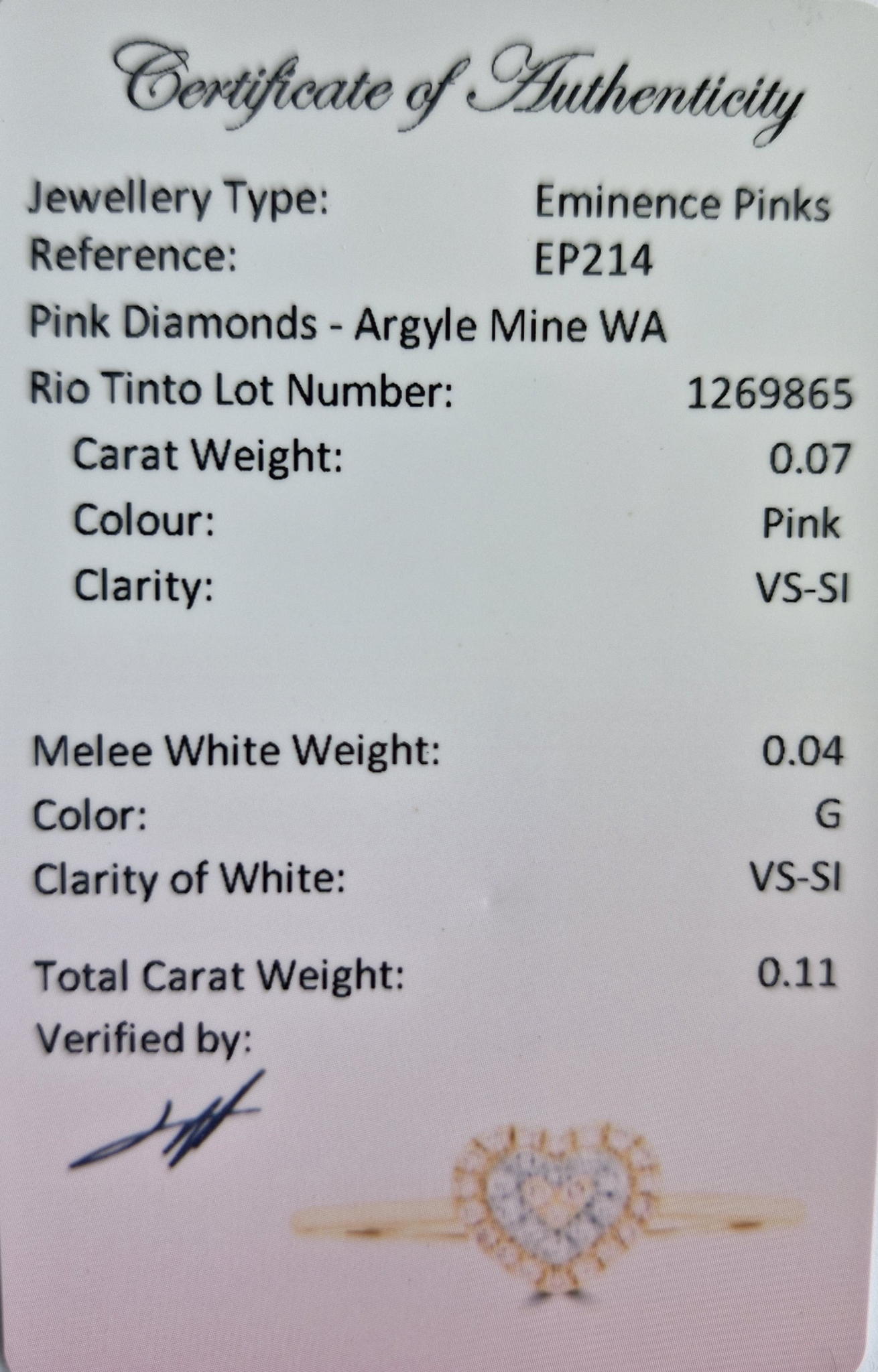 Ladies 14ct Rose Gold Diamond Ring - Image 3