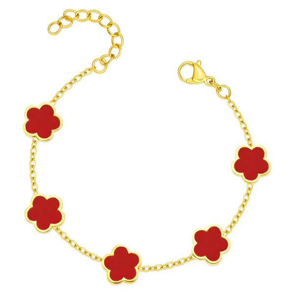 18K gold plated Stainless steel Flower Meadow bracelet - Image 3
