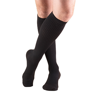 Knee High Casual Cushion Foot Socks in Black