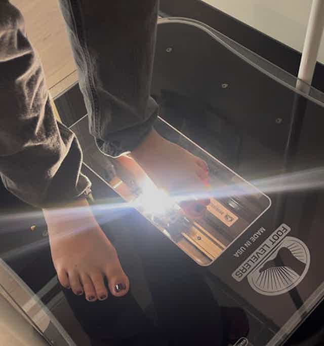 Custom orthotics fitting session