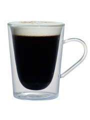 Coffee cocktail in small cup with handle