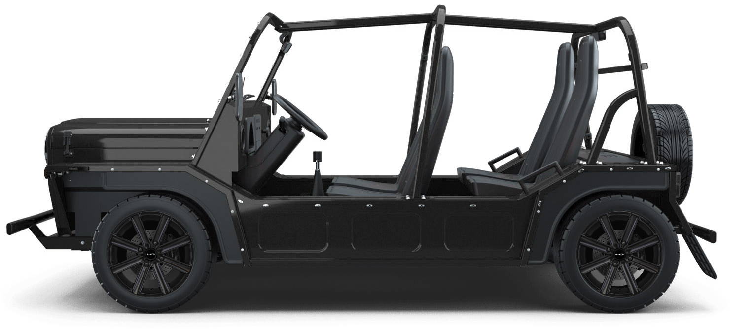MOKE Electric Vehicles + HD Golf Wheels Freedom Custom Wheel & Tire Packages for Volcanic Black 14 inch with Tire
