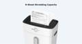 8-sheet shredding capacity
