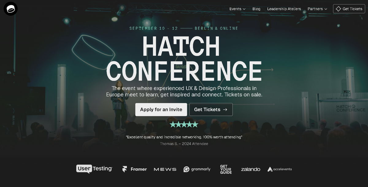 Screenshot of Hatch Conference, from the conference websites collection.