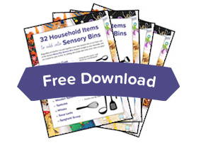 Free Downloadable Resource: What to put in sensory bins