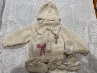 Hand knitted 4 piece set