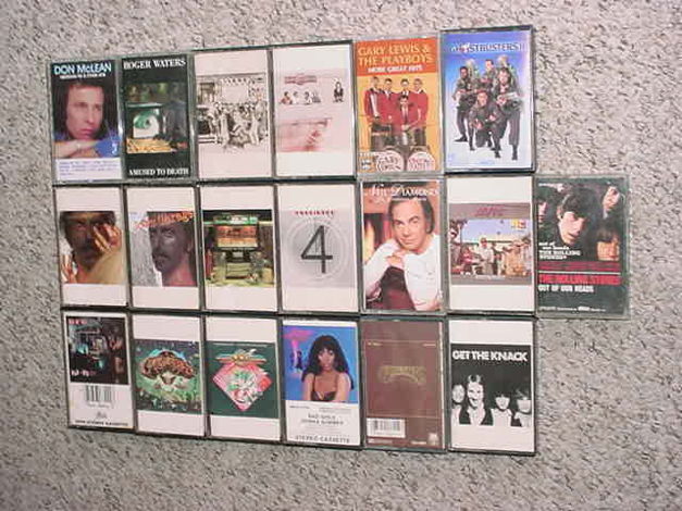 Audio Cassette Tape lot of 19 pop rock music - Zappa,ac...