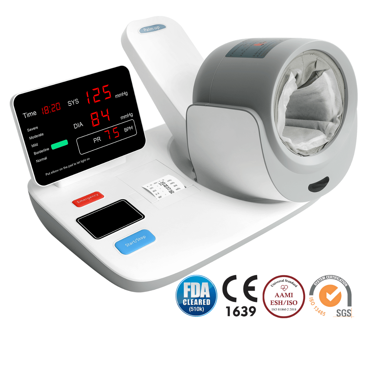 Clinical Arm Barrel Automatic Blood Pressure Monitor