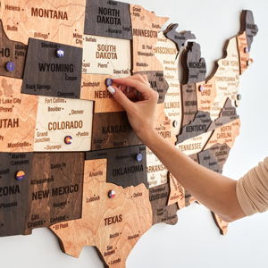 United States Wood Wall Map - Etsy