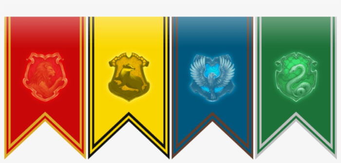 Harry Potter Hogwarts house banners