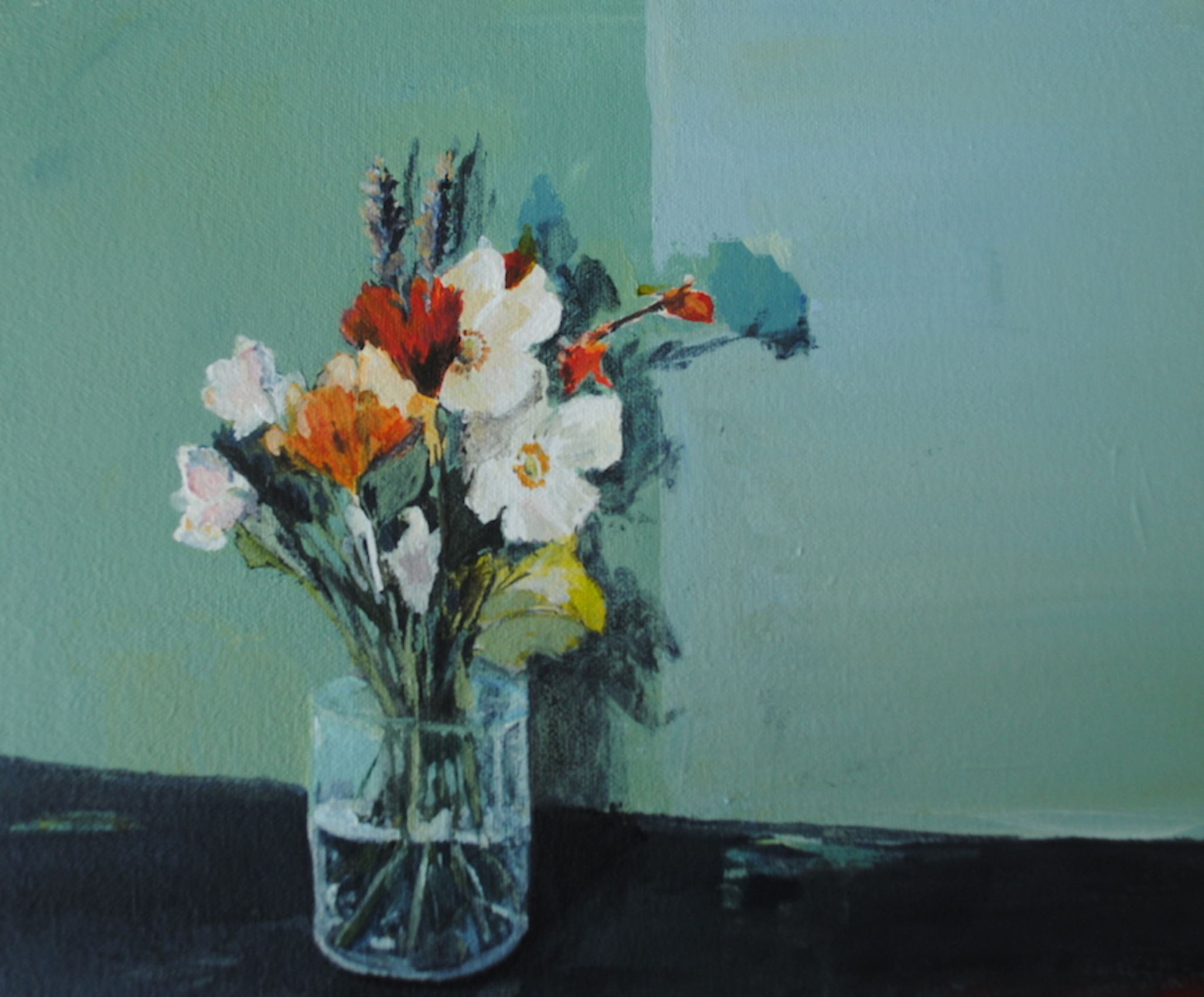 Fresh flowers in glass