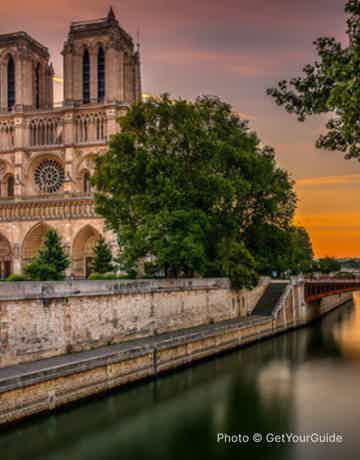 Enjoy viewing Paris in the evening glow of the sunset