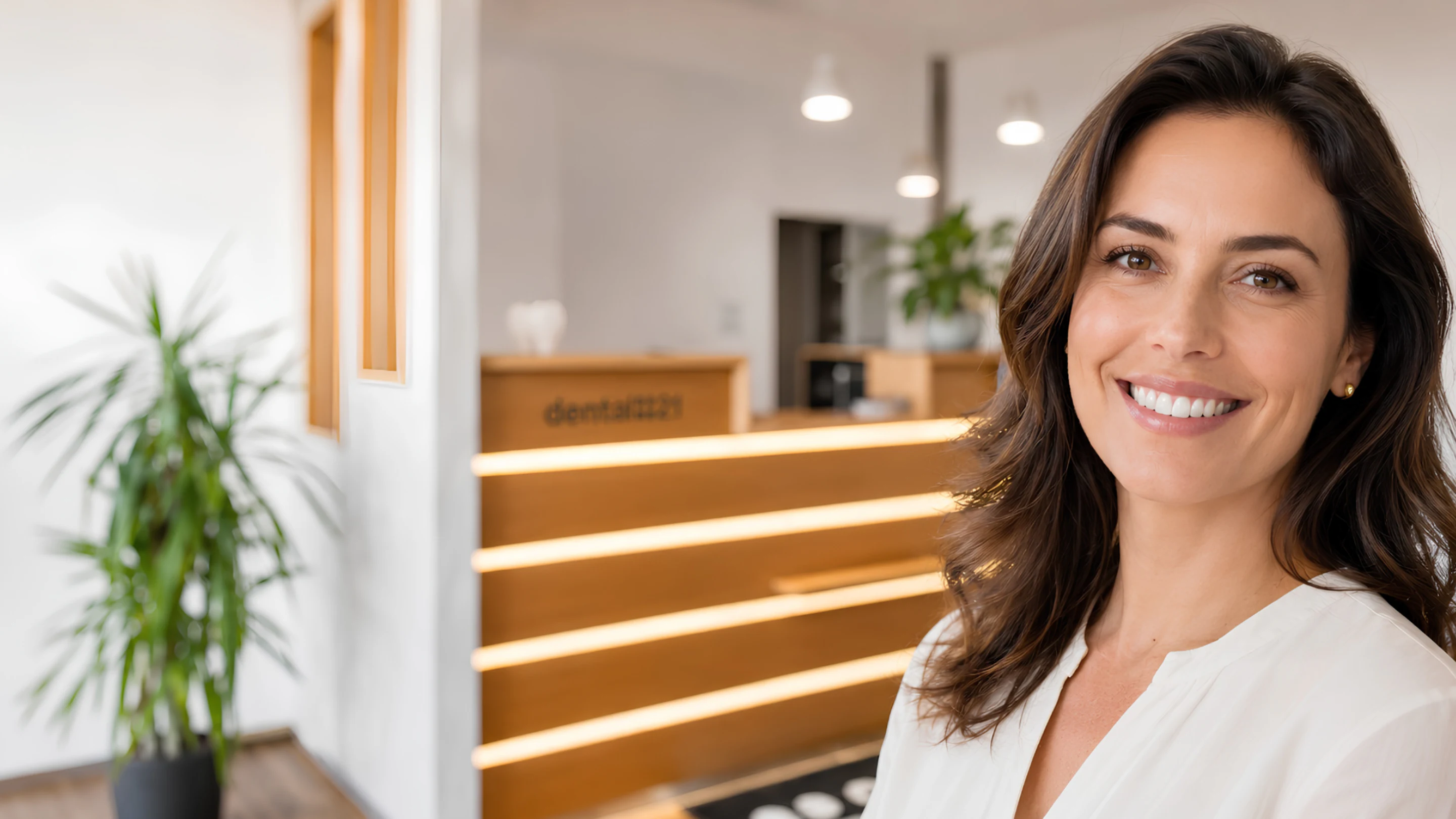 happy woman smiling