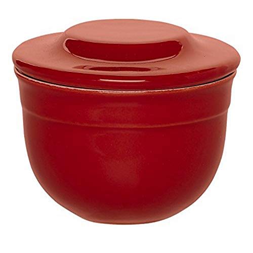 Emile Henry Butter Pot, Flour White vs Butter Bell Crock Slant