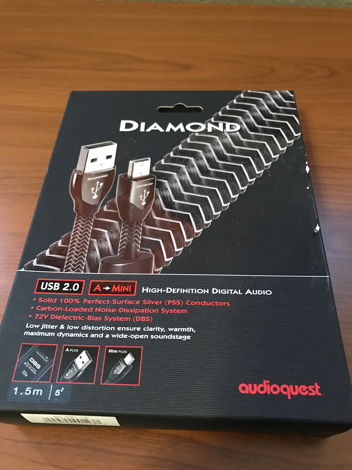 AudioQuest Diamond USB A to Mini 1.5M - Factory Box - C...