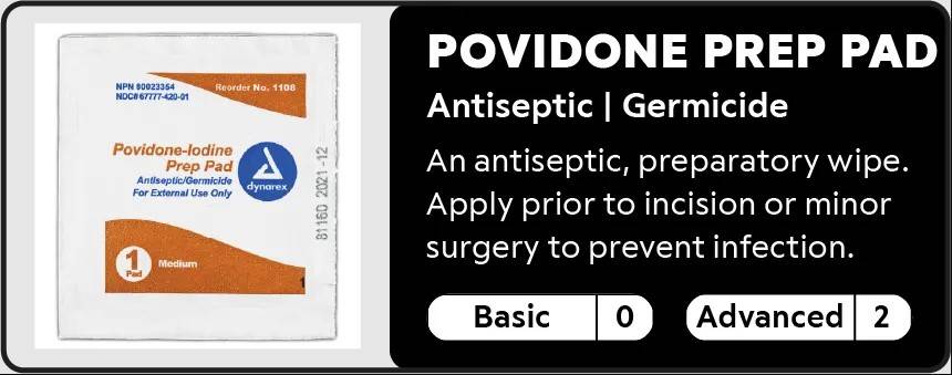 povidone prep pad