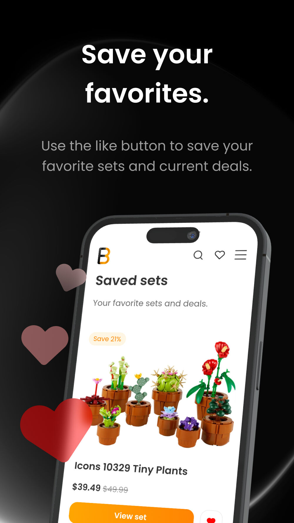 Falconbricks Deals App: Save your favorite sets screenshot