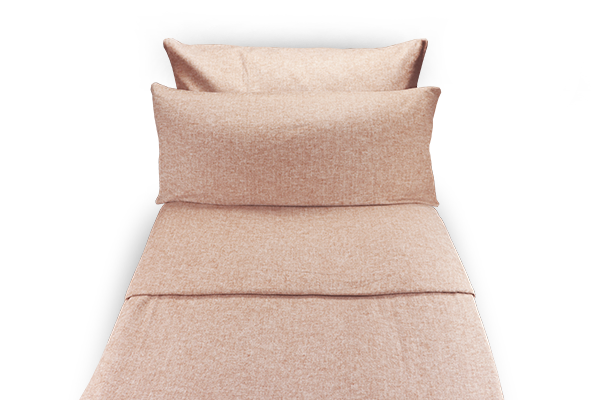 LEVIA cover in bed flannel cotton - bronze