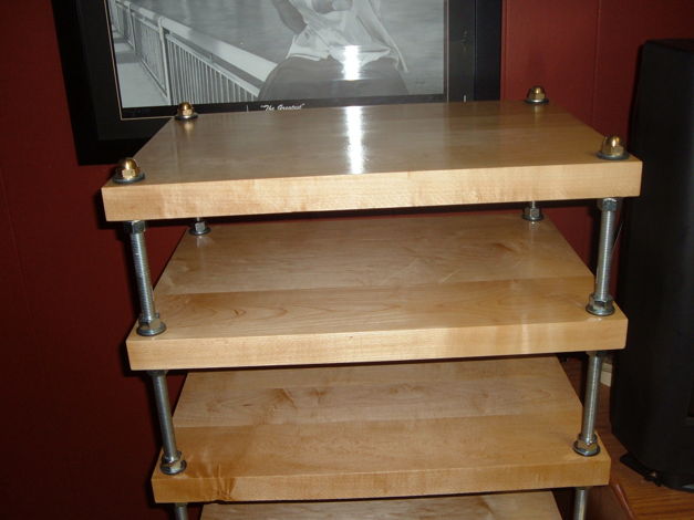 Stereo Squares Hard Maple Audio Rack 2" Thick Hard Mapl...