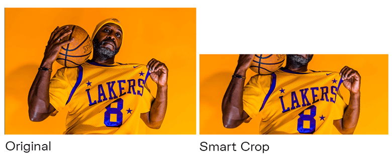 A sample image with several important objects after applying smart crop with priority on corner points