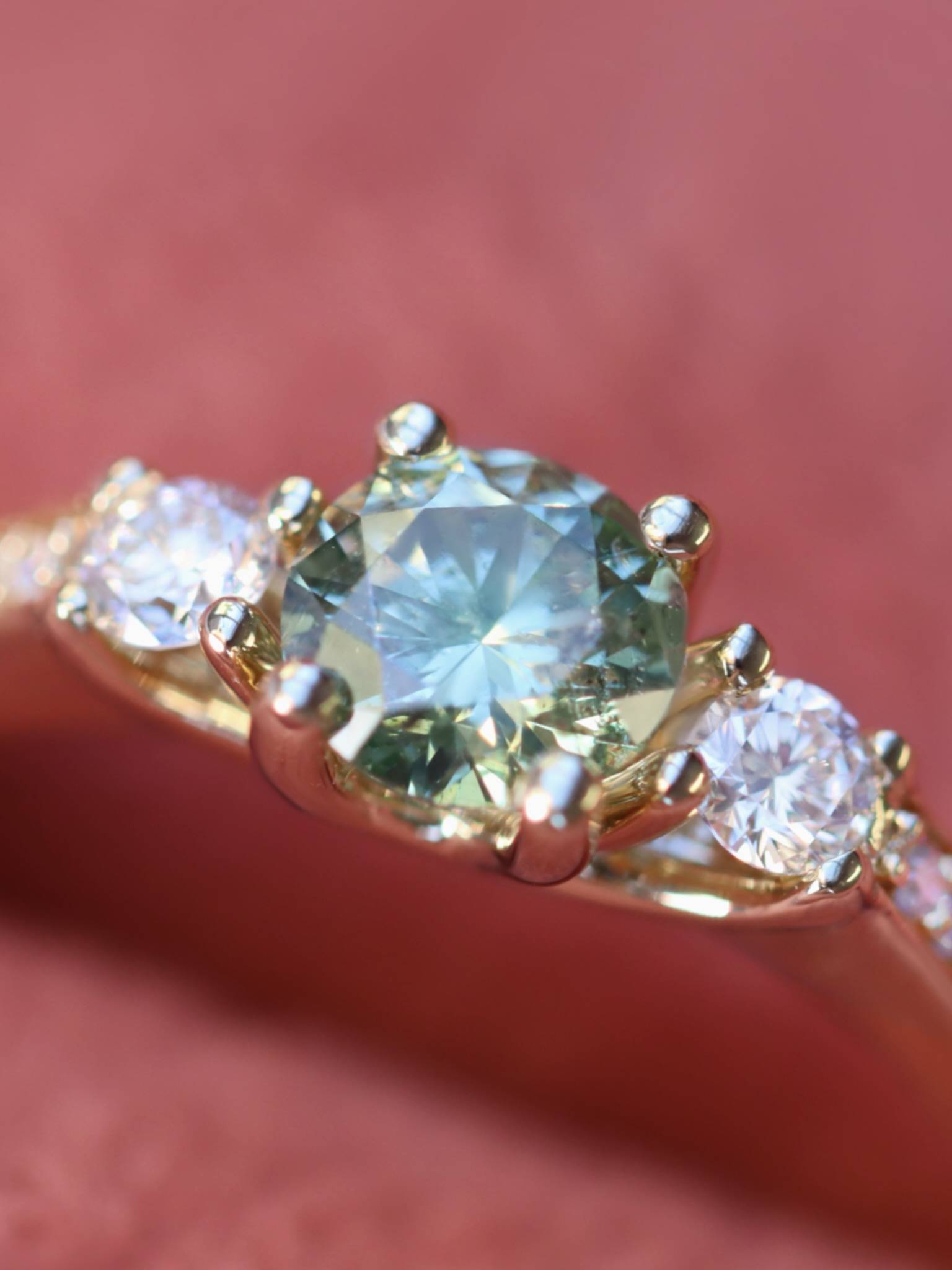 Yellow diamond engagement ring