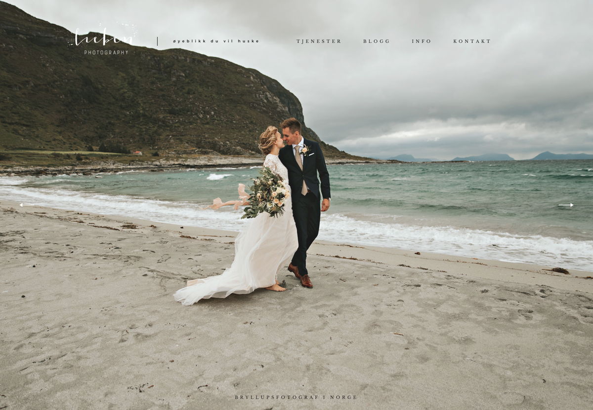 Screenshot of Lieben Photography, from the photography websites collection.