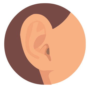 Illustration d'une oreille humaine avec un petit lobe lobe