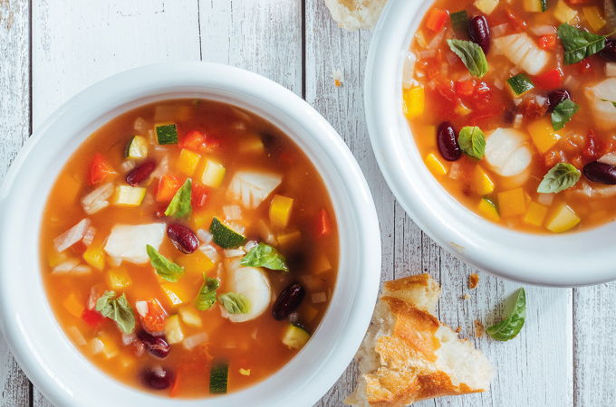 Soupe de poisson et de fenouil