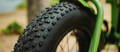 Close up of fat tire tread