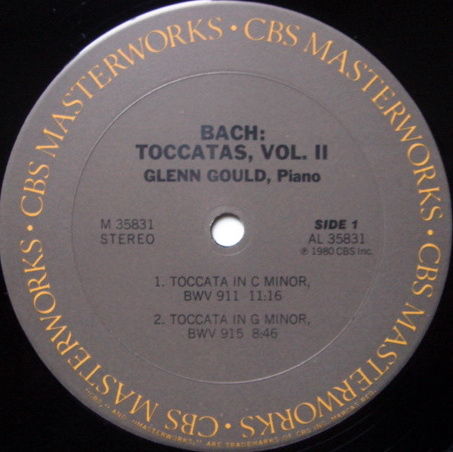CBS / GLENN GOULD, - Bach Toccatas Vol.2, MINT!