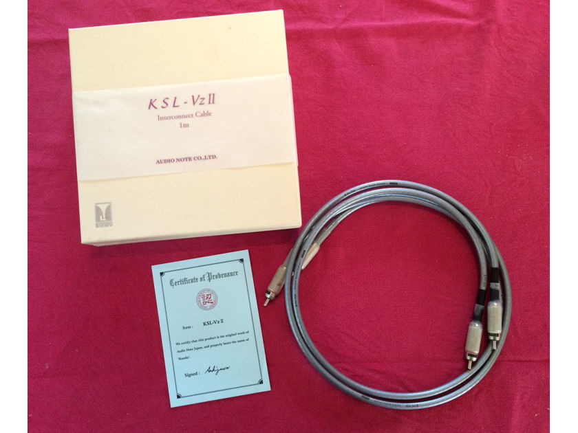 Kondo VZII (Silver) 1m Interconnects PRICE REDUCED to $850