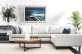 Jasper corner sofa in a white fabric with a casual beach vibe