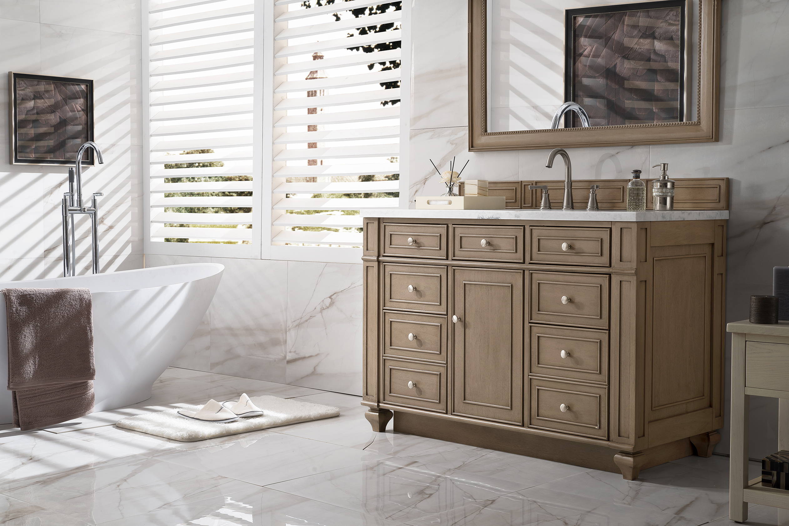 Maison Whitewashed Bathroom Vanity