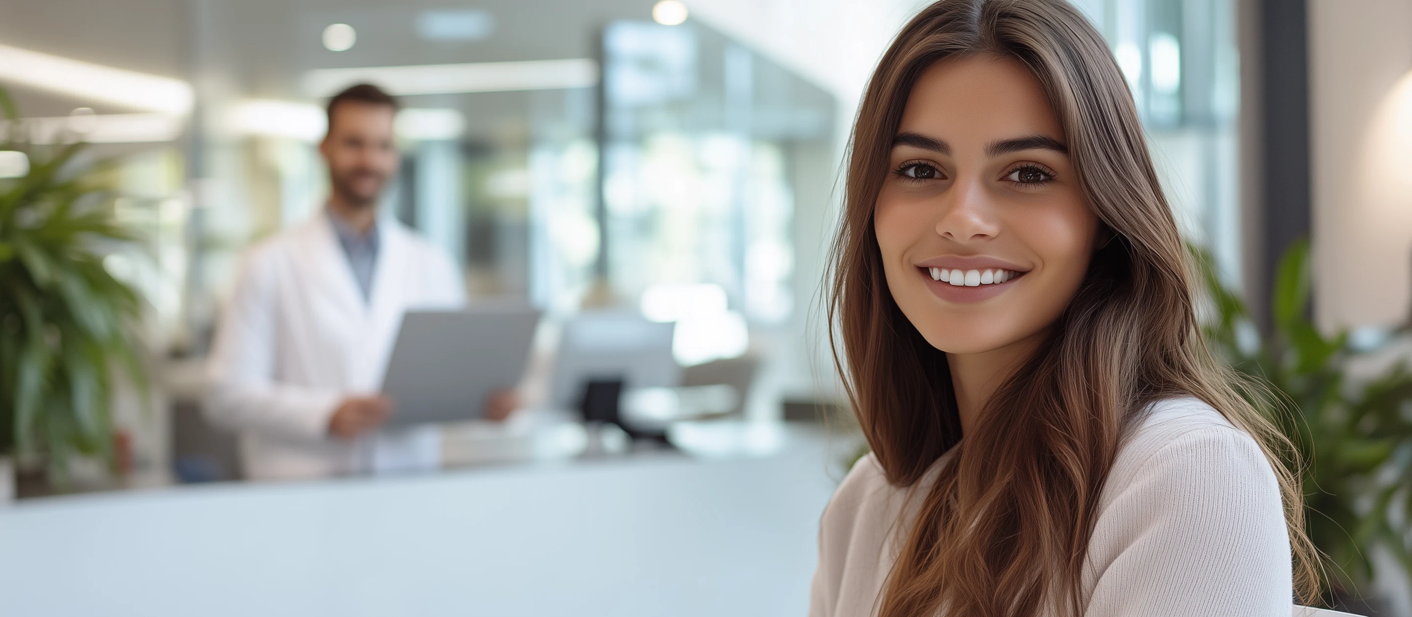 happy woman smiling