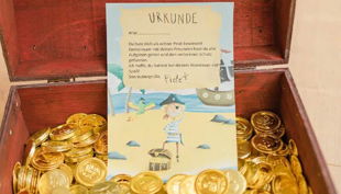 schatzsuche kindergeburtstag urkunde