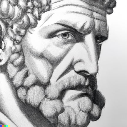 Dall-e generated skecth of Marcus Aurelius