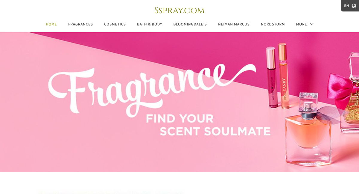 Screenshot of SSpray.com, from the godaddy websites collection.