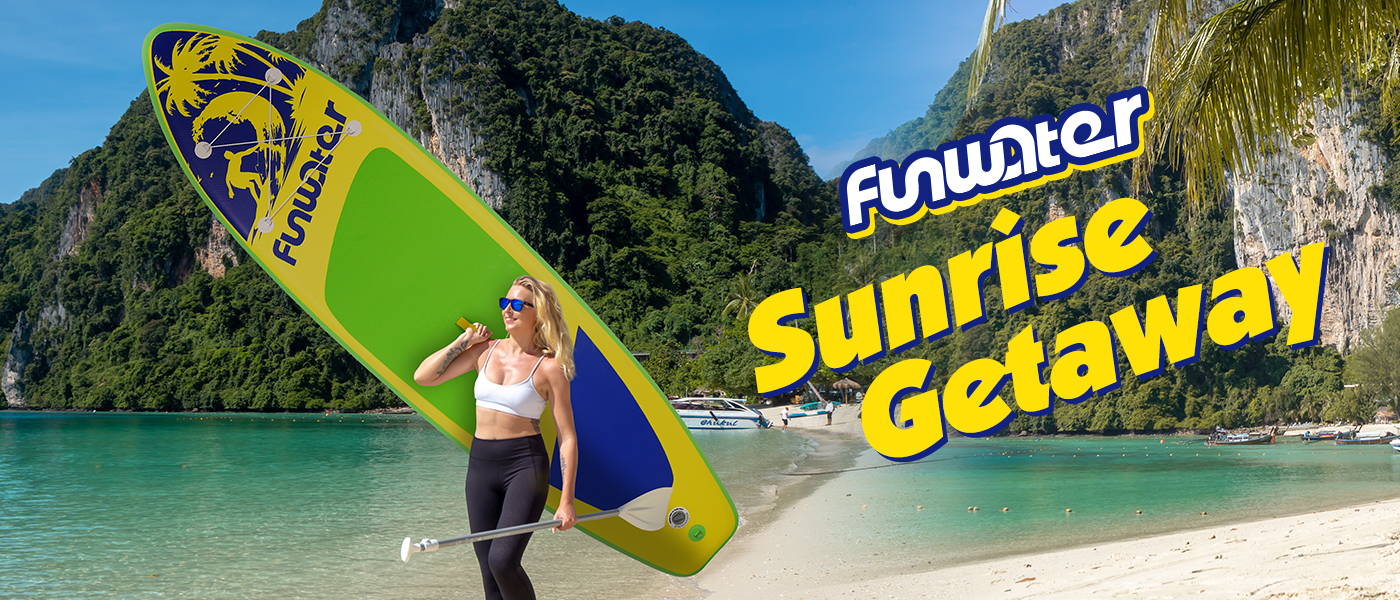 Breeze inflatable paddle board sunrise getaway in Canada