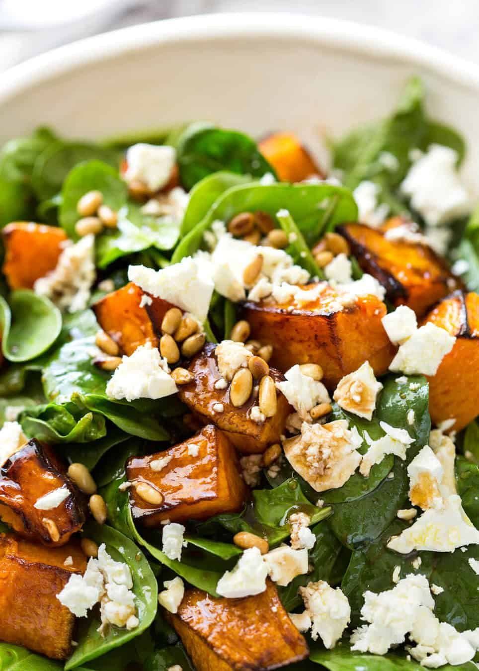 Roast Pumpkin, Spinach and Feta Salad - RecipeTin Eats
