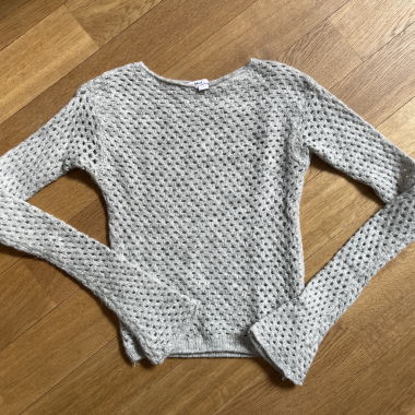 Tight net grey sweater - Subdued 