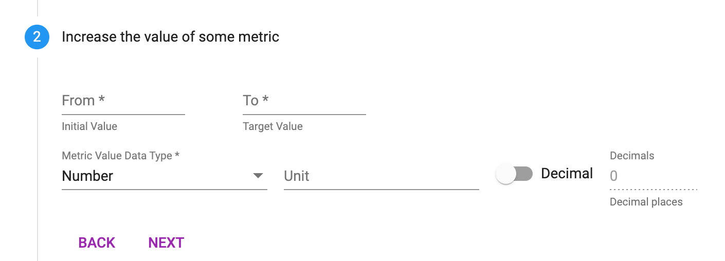 Agile Tools generic Increase Key Result type