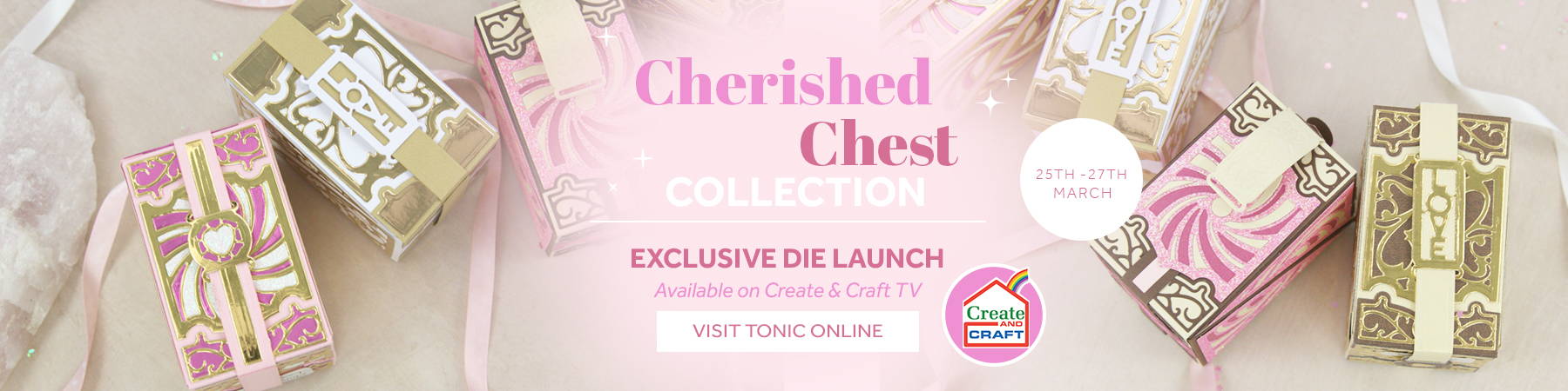 Domed Card & Gift Box Collection, exclusive die launch on Create and Craft TV. 14th to the 18th of February 2022.