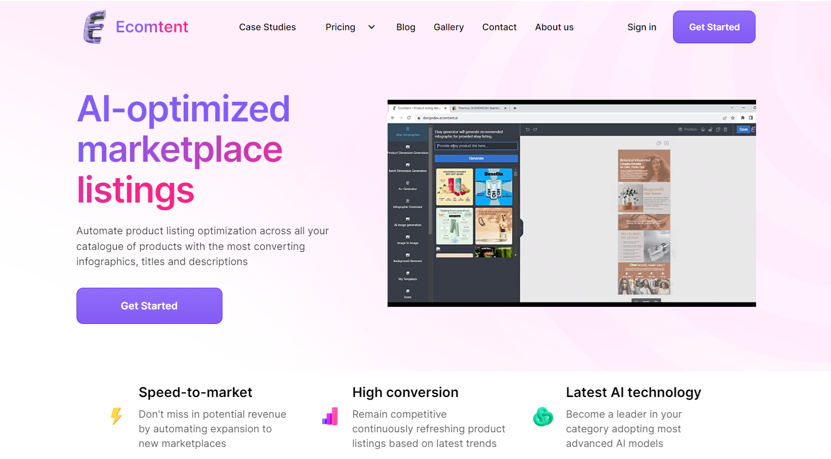 Ecomtent: AI Generative Engine Optimization (GEO) for Product Listings Content
