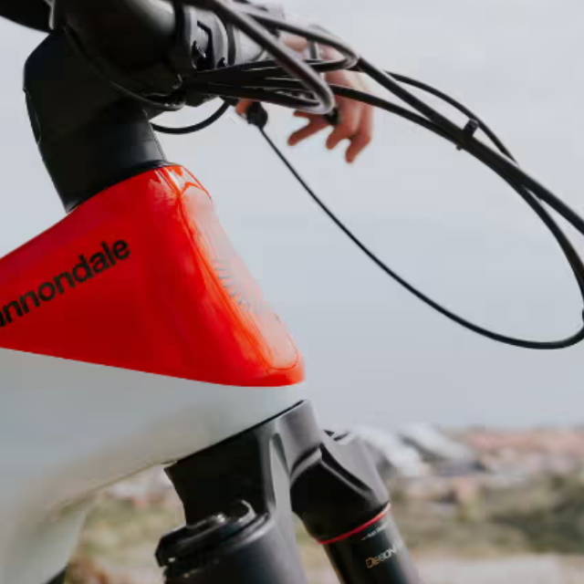 a cannondale electric mountain bike stem and handelbars